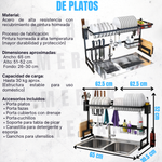 Escurridor de Platos sobre Lavaplatos+ Accesorios🧼