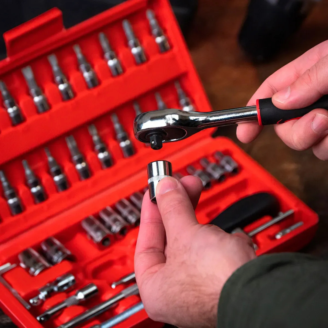 PowerGear Pro 46™ - Juego De Dados Llave En Cromo Vanadio - Alta resistencia