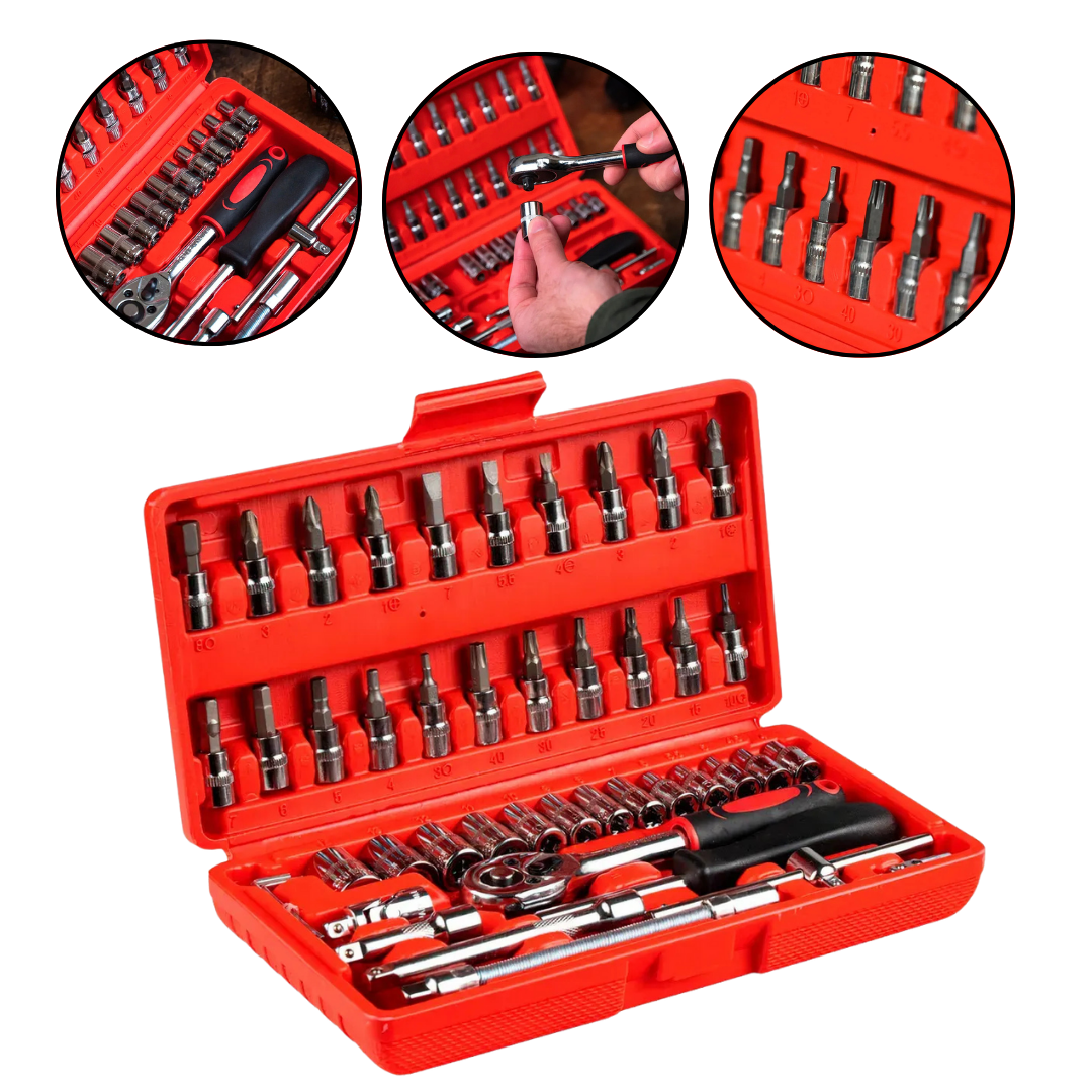 PowerGear Pro 46™ - Juego De Dados Llave En Cromo Vanadio - Alta resistencia