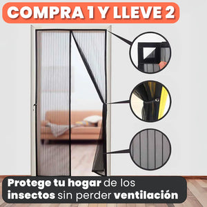 Cortina Mosquitera EcoScreen – Instalación Sin Herramientas, Cierre Magnético, Ideal para Mascotas y Niños