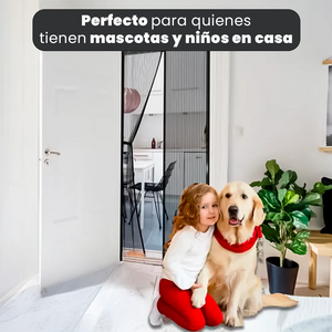 Cortina Mosquitera EcoScreen – Instalación Sin Herramientas, Cierre Magnético, Ideal para Mascotas y Niños