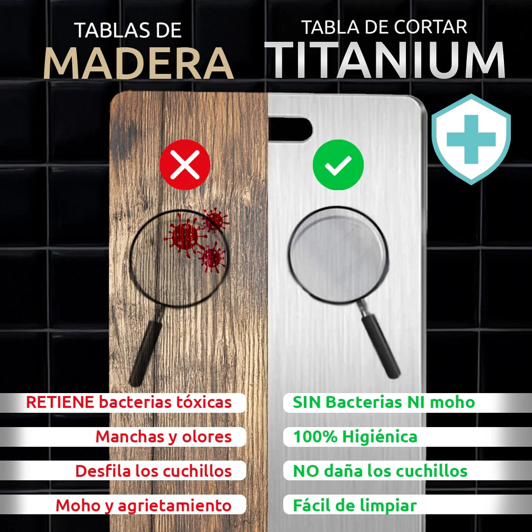 Titanio Puro™ - Tabla de Cortar de Titanio