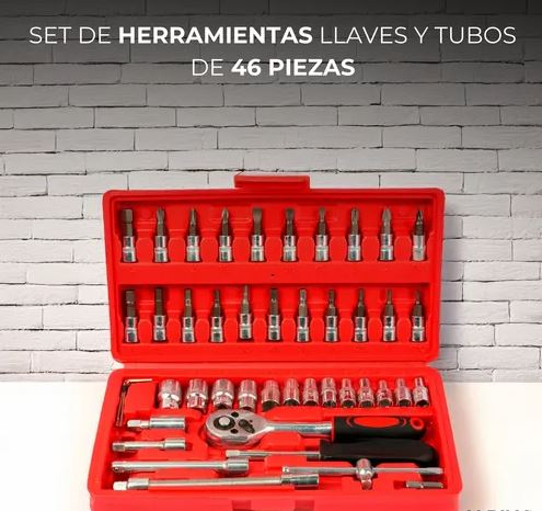 ToolMaster Pro 46 piezas:🧰🔧💪 Juego de Llaves de Vaso en Acero de Vanadio