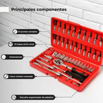 ToolMaster Pro 46 piezas:🧰🔧💪 Juego de Llaves de Vaso en Acero de Vanadio